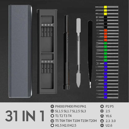 PrecisionFix™ - 31 in 1 screwdriver set for hassle-free repairs