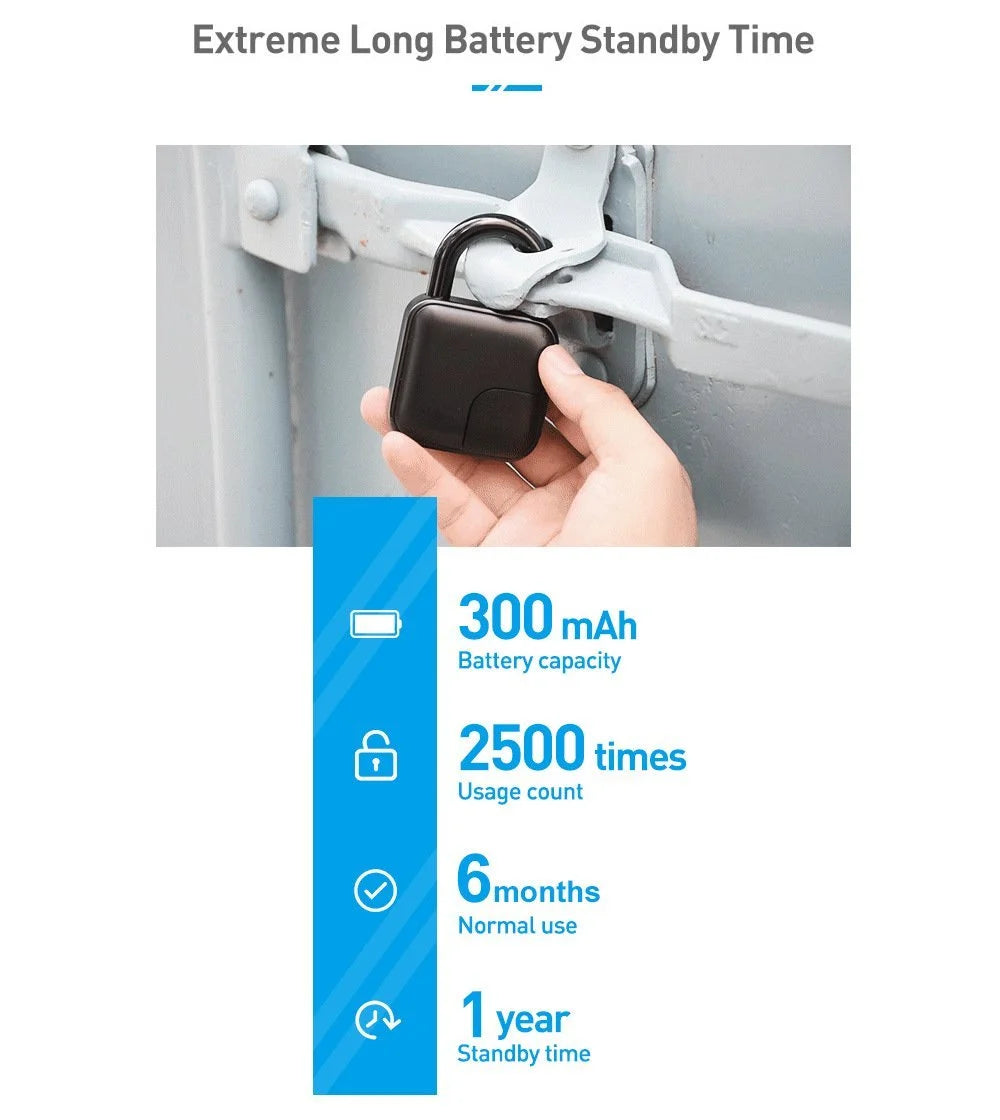 🔥Summer Hot Save 40% OFF🔥Fingerprint Bluetooth Waterproof Smart Padlock