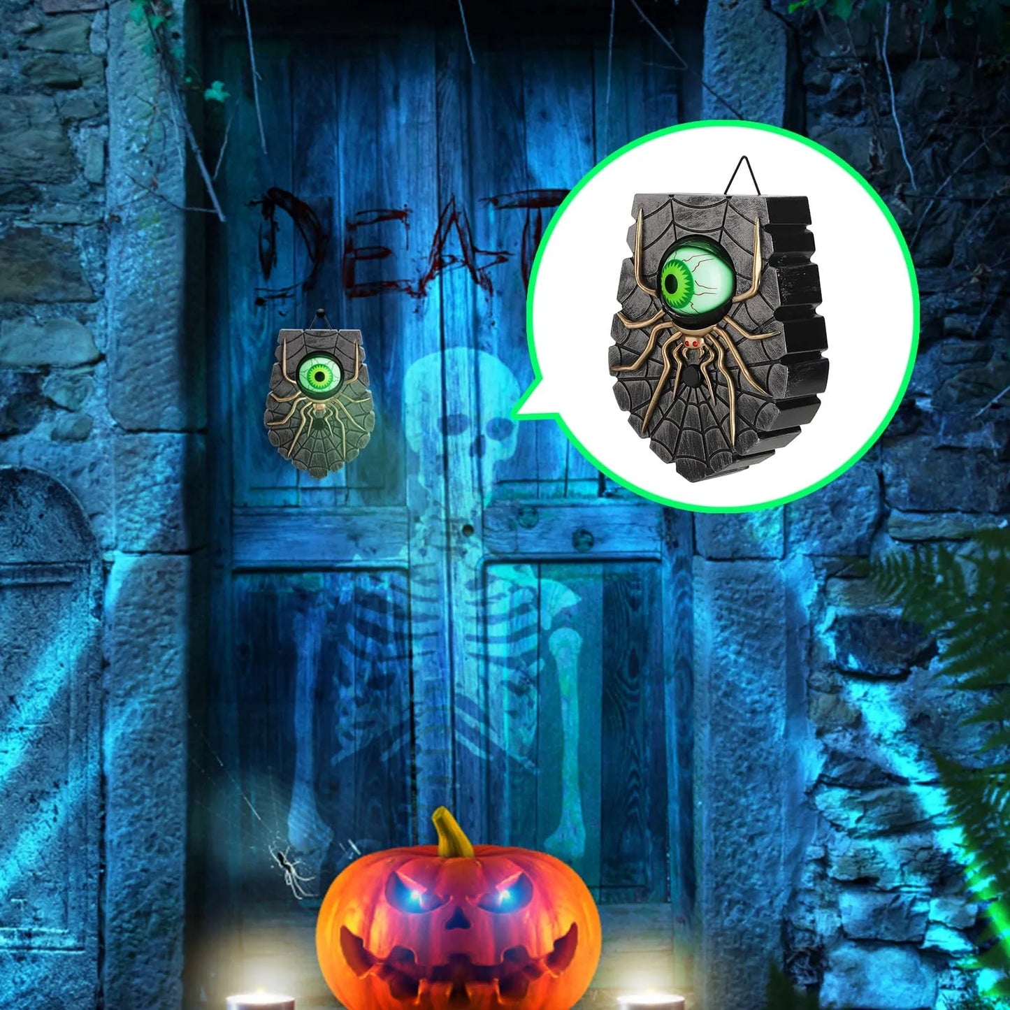 Halloween demon one-eyed doorbell