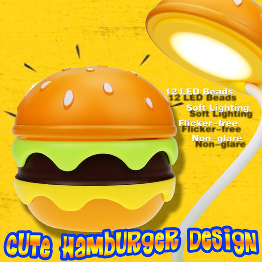 Rechargeable Hamburger Small Desk Lamps