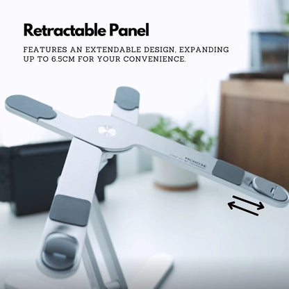 360° Rotating Aluminum Laptop Stand - Portable, Foldable, and Height-Adjustable